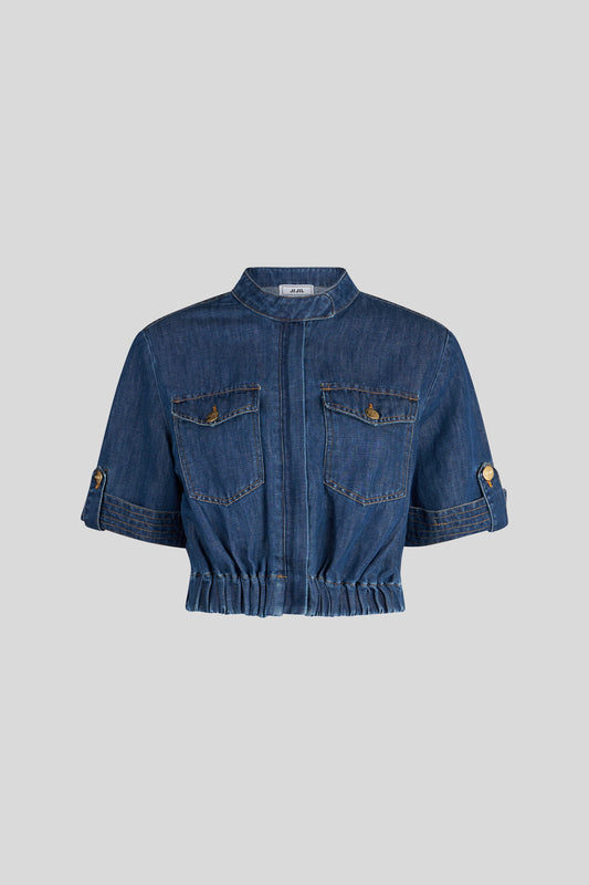 JIJIL Crop-Modell Jeanshemd