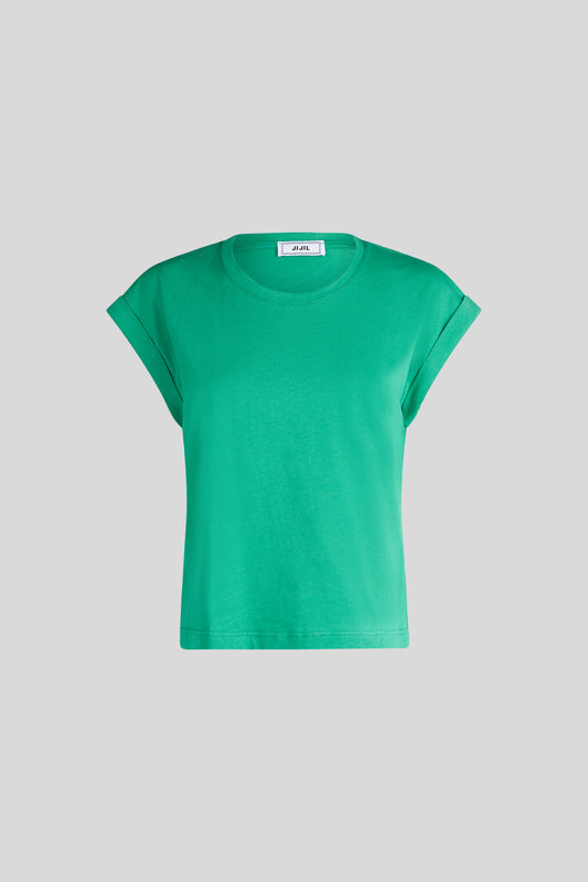 JIJIL Grünes T-Shirt aus Baumwolle