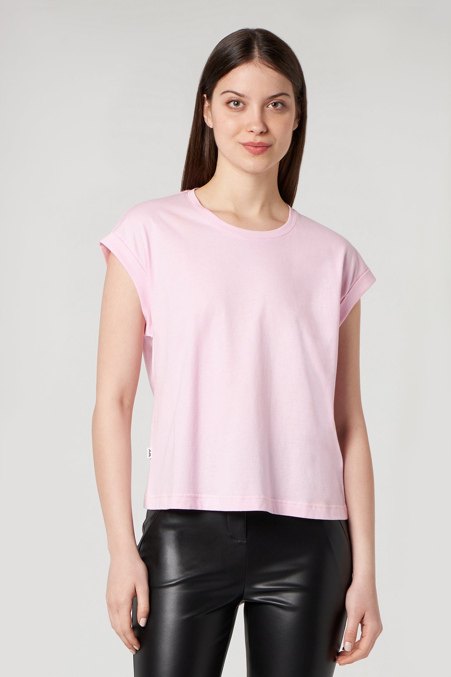 JIJIL Pinkfarbenes T-Shirt aus Baumwolle