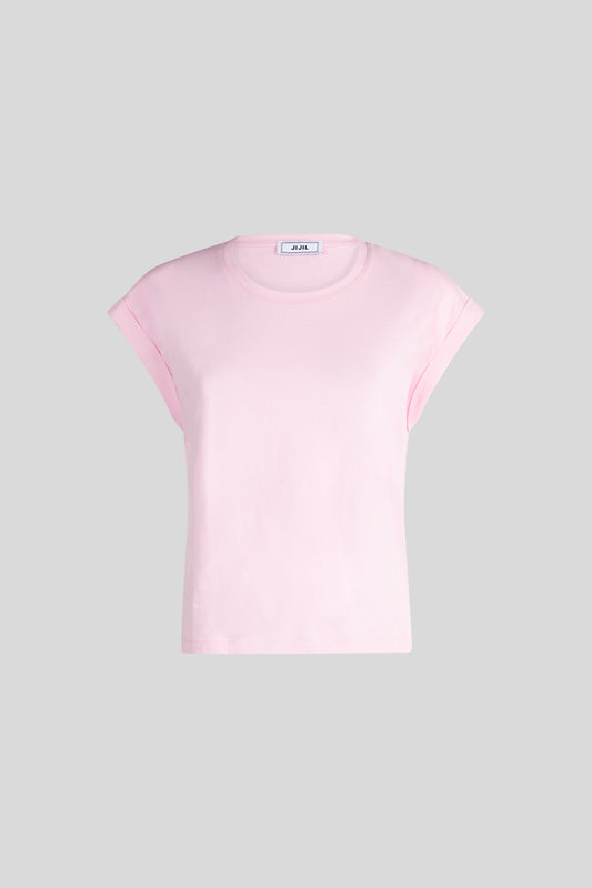 JIJIL Pinkfarbenes T-Shirt aus Baumwolle