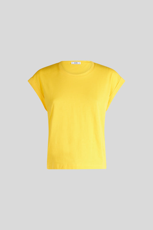 JIJIL T-Shirt aus gelber Baumwolle