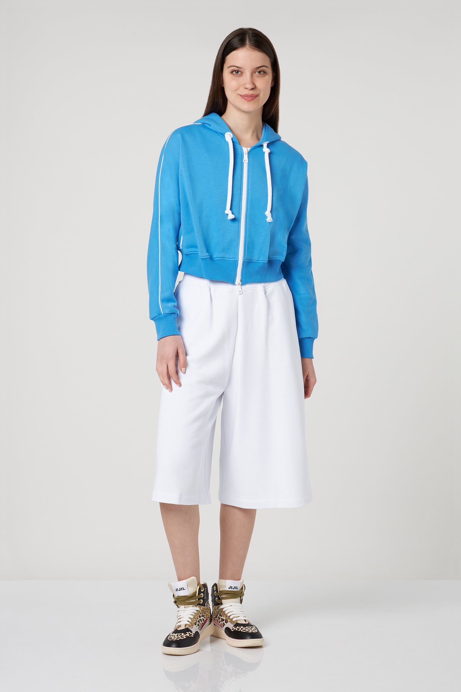 JIJIL Blau Sweatshirt mit Reißverschluss