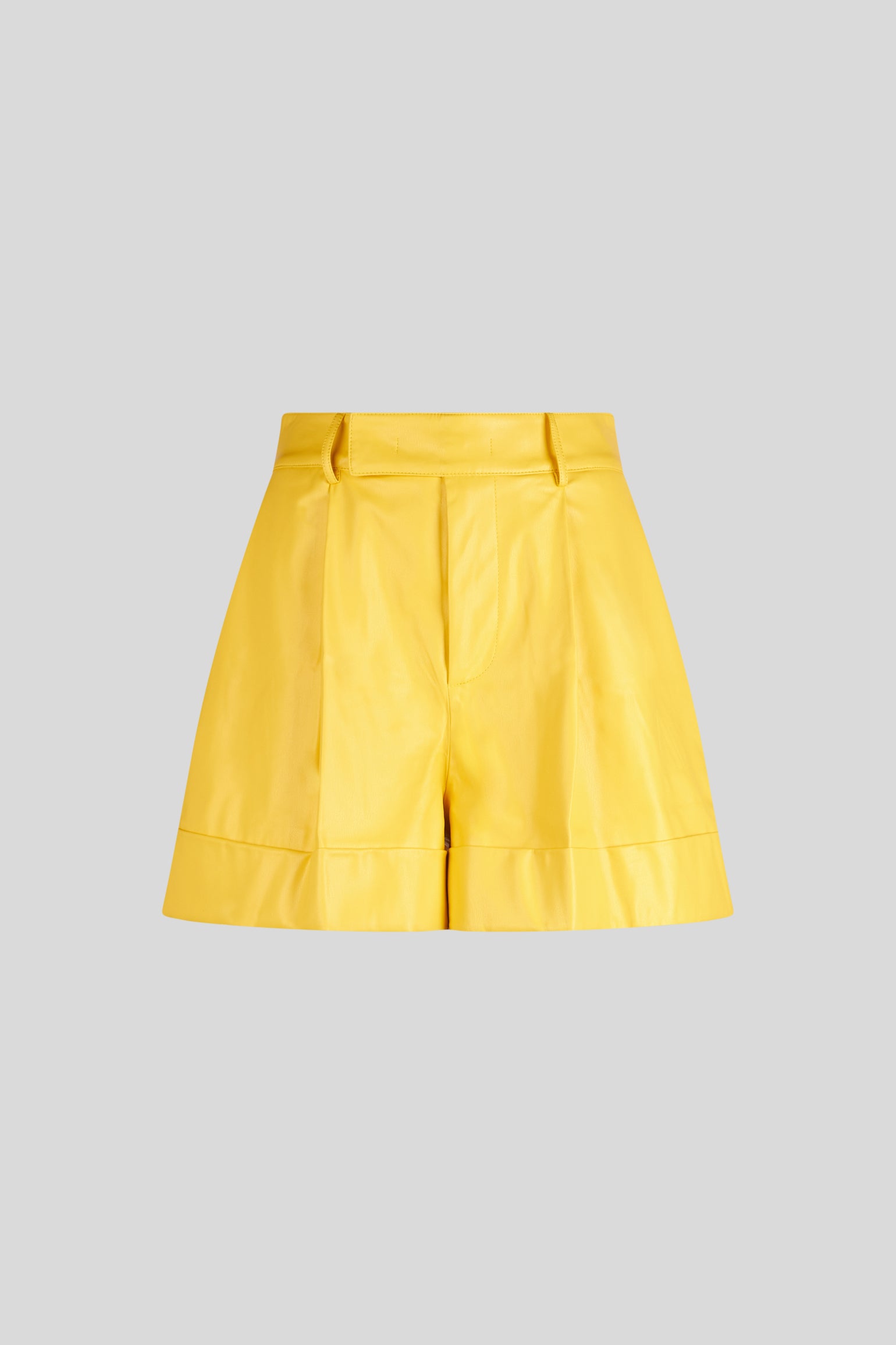 JIJIL Gelbe Shorts aus Kunstleder