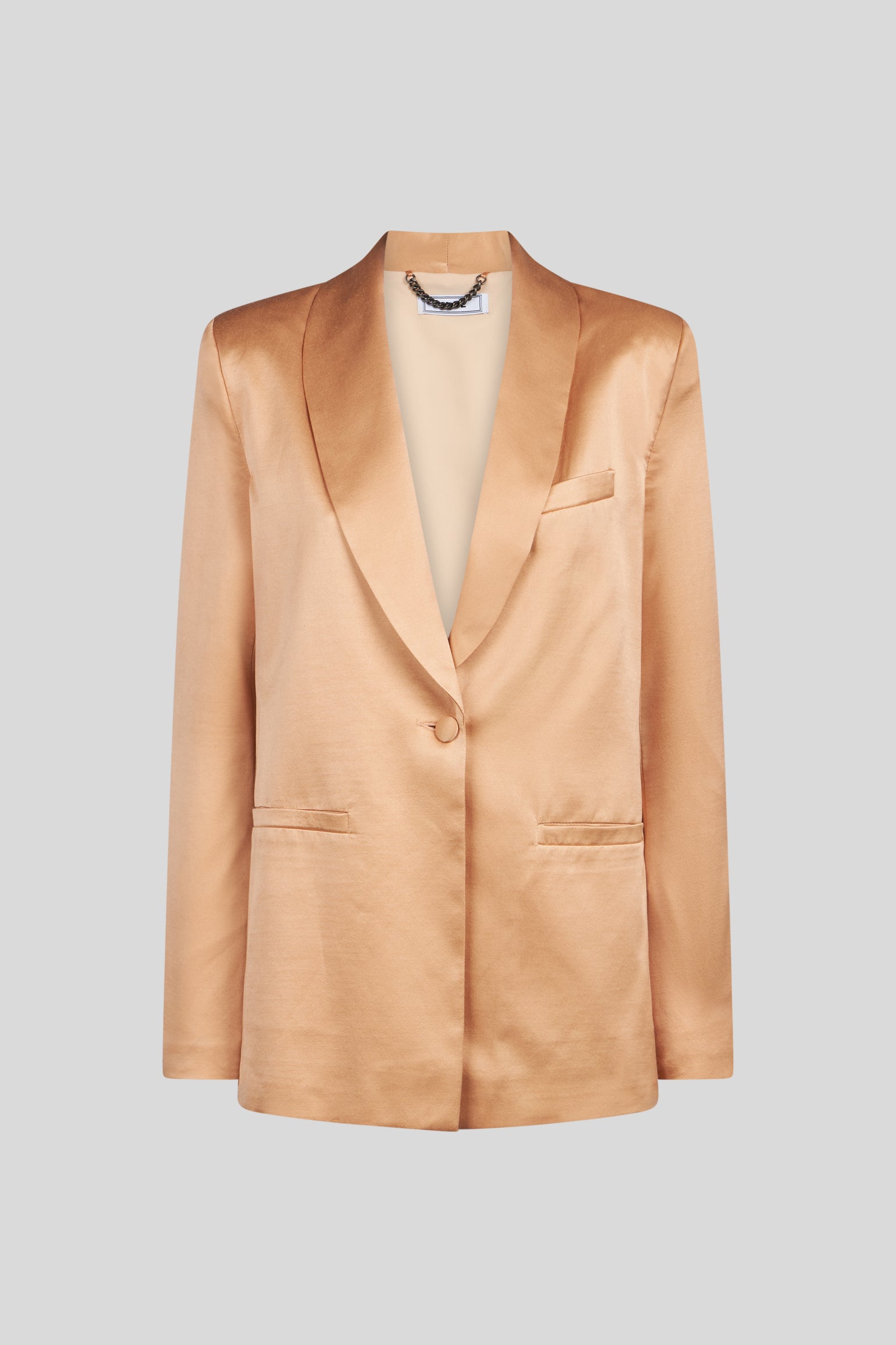 JIJIL Terrakotta-Satin-Blazer