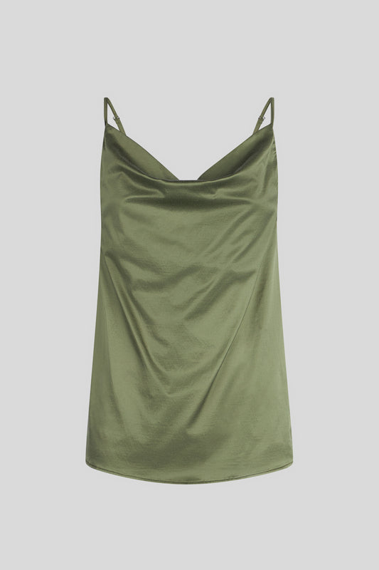 JIJIL Army Green Tanktop aus Seidenmischung