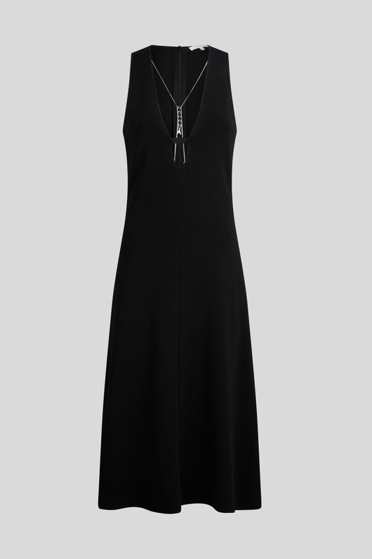 PATRIZIA PEPE Schwarzes Kleid mit tiefem Ausschnitt