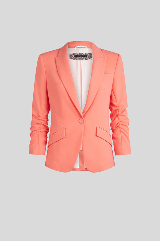 PATRIZIA PEPE Einreihiger Blazer in Korallenrosa