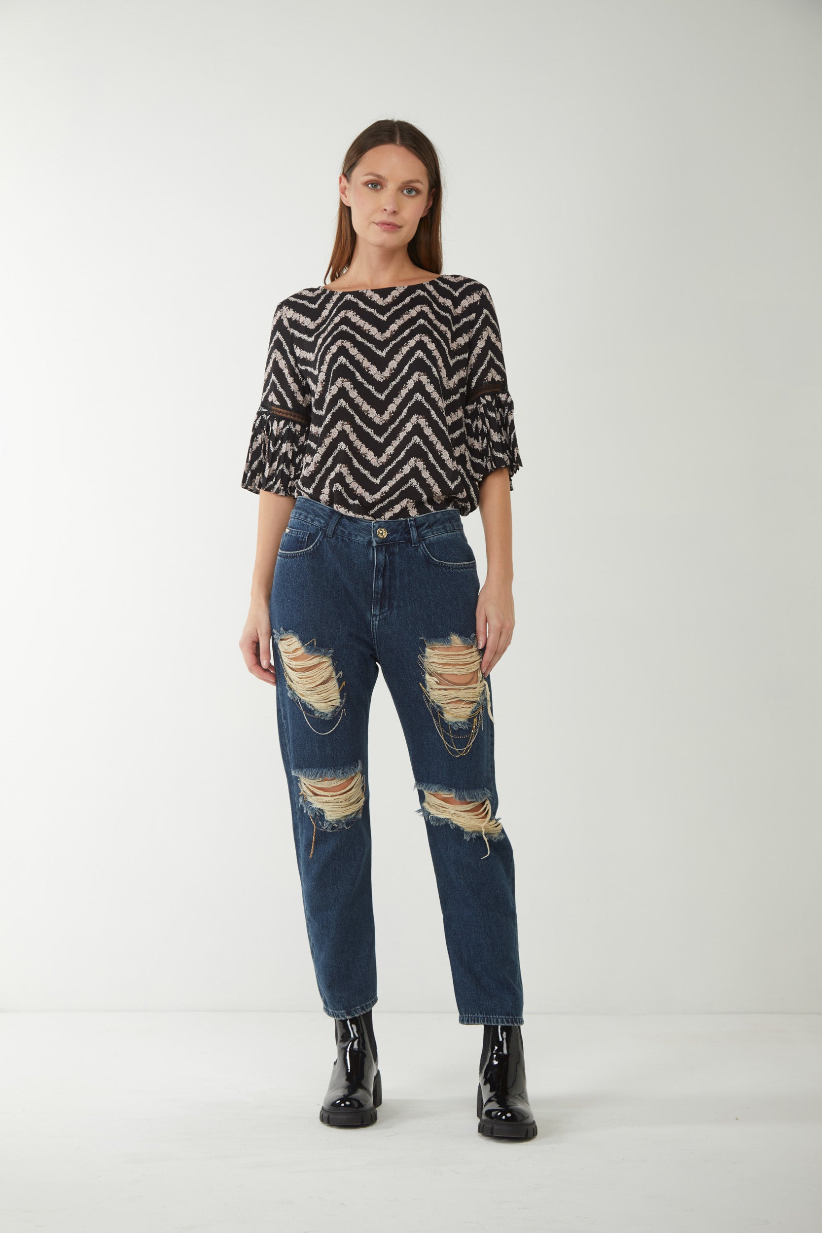 MEIN TWIN TWINSET Jeans Girlfriend Blu