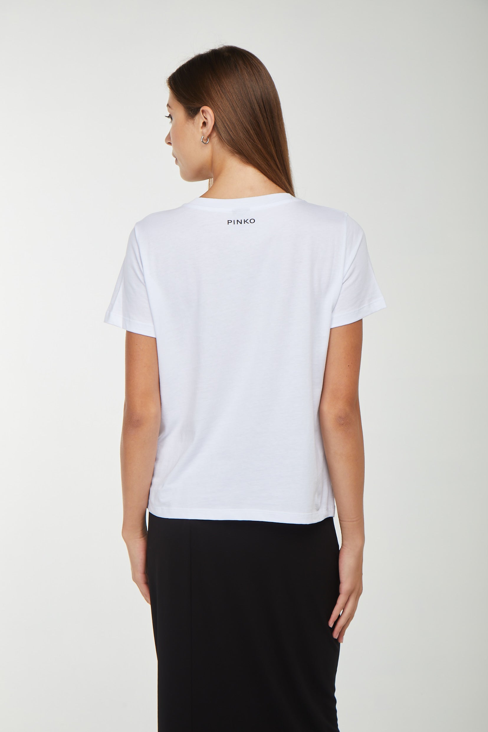 PINKO Weißes T-Shirt mit Aufdruck