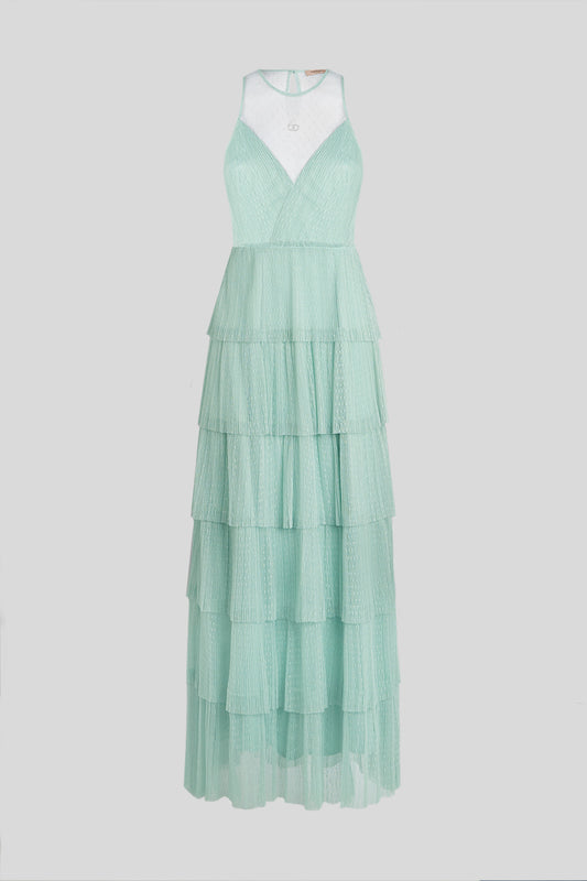 TWINSET Langes Kleid mit Agave-Volant