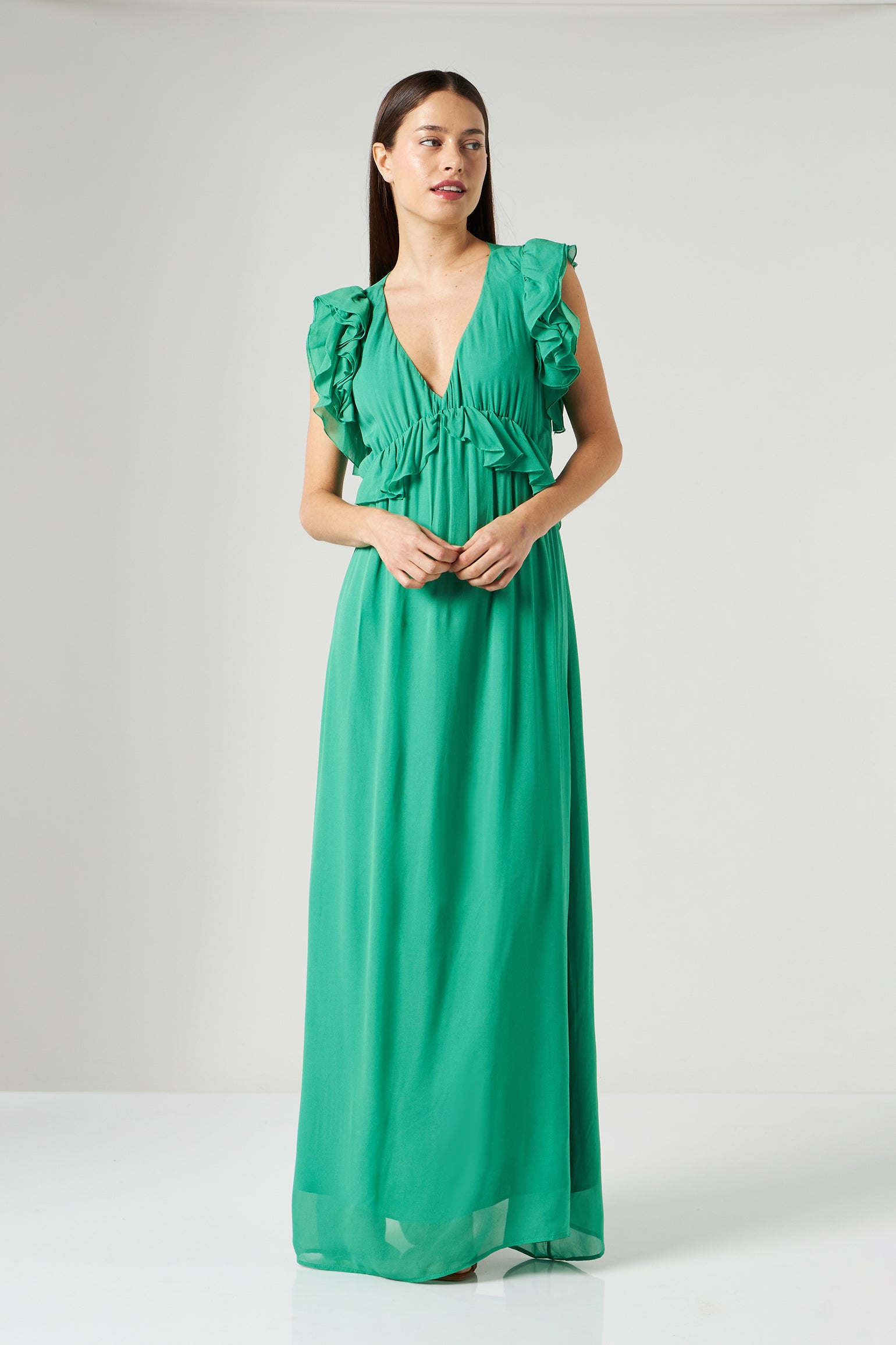 LIU JO Langes smaragdgrünes Kleid