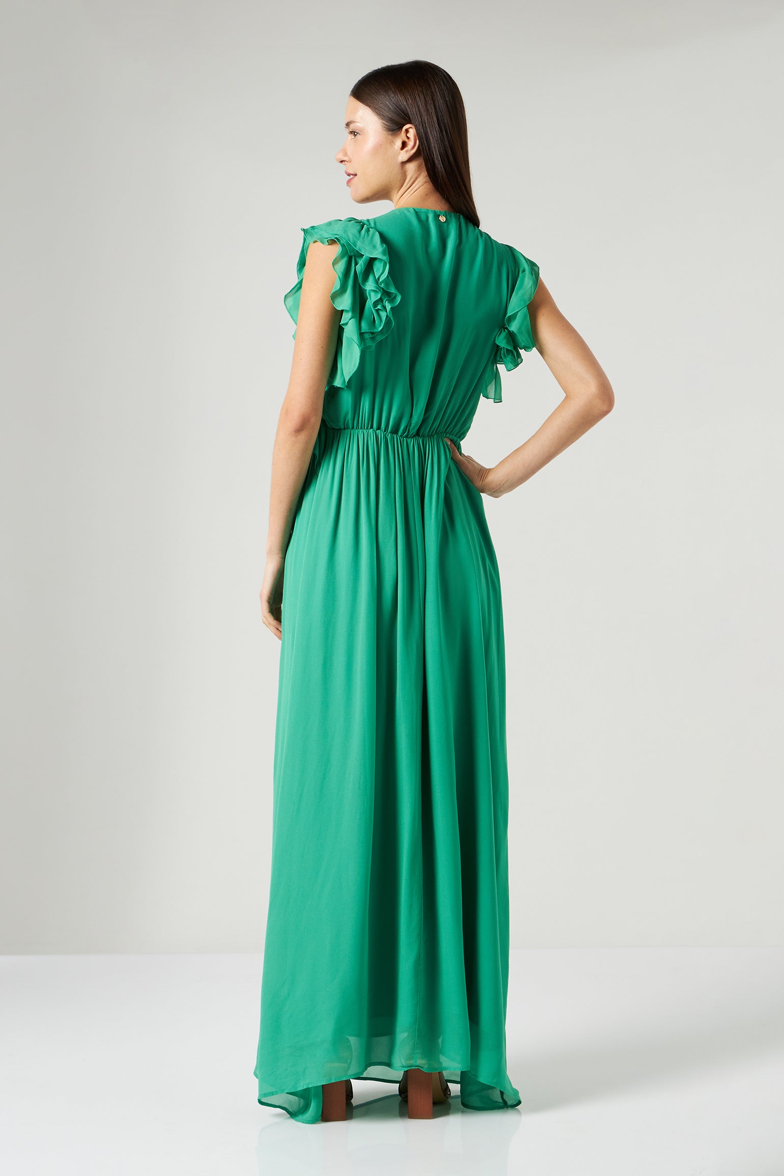 LIU JO Langes smaragdgrünes Kleid