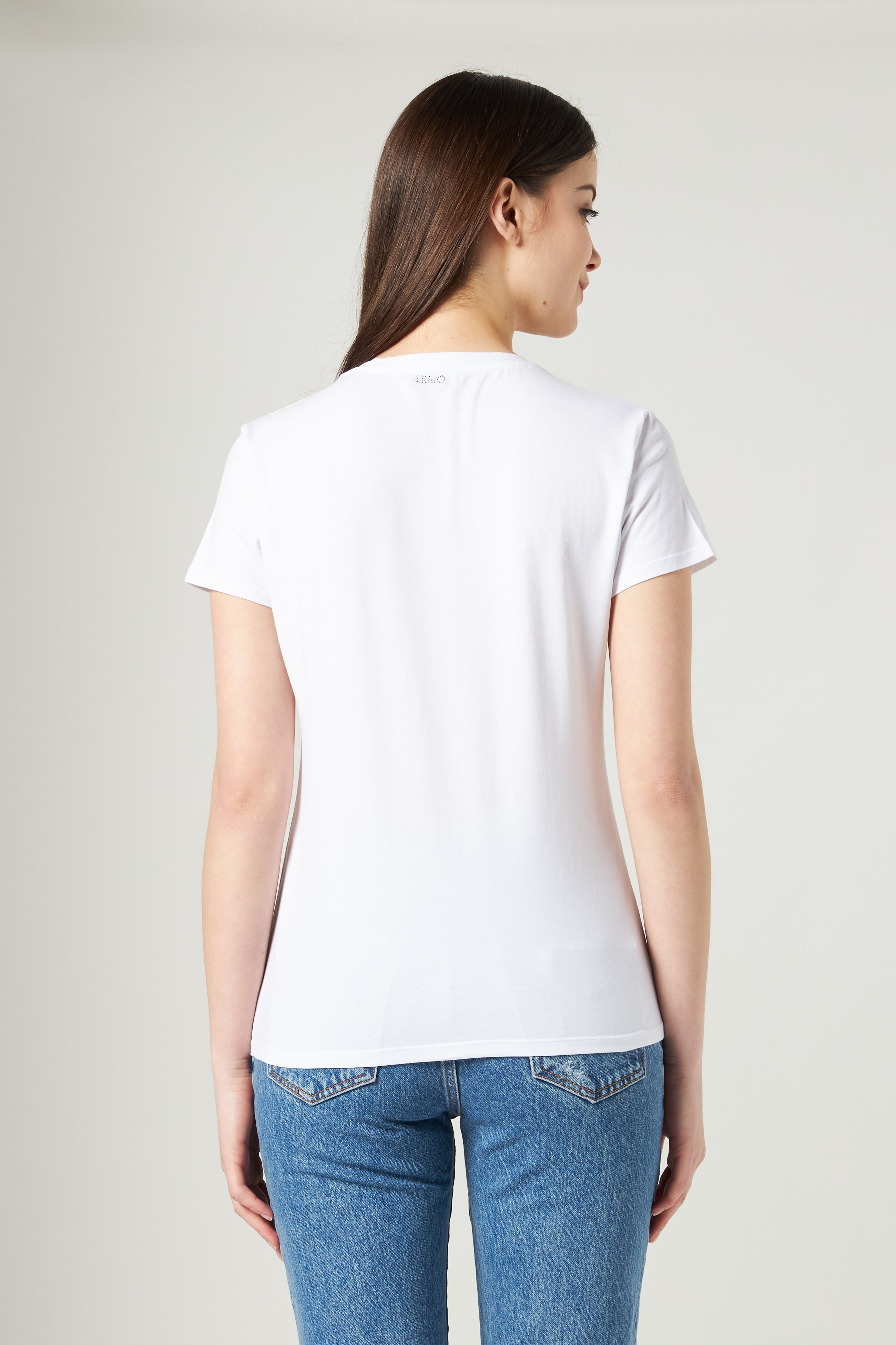 LIU JO Weißes T-Shirt mit M-Print