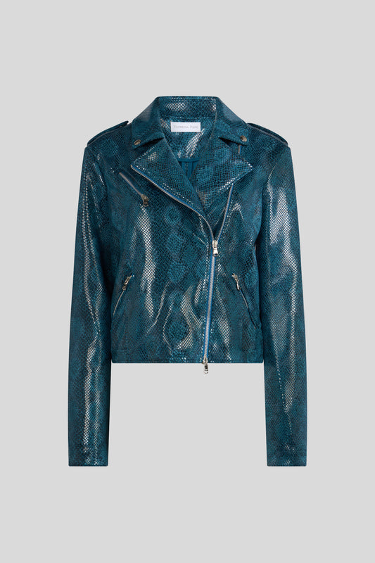 PATRIZIA PEPE Bikerjacke aus Wasserphyton