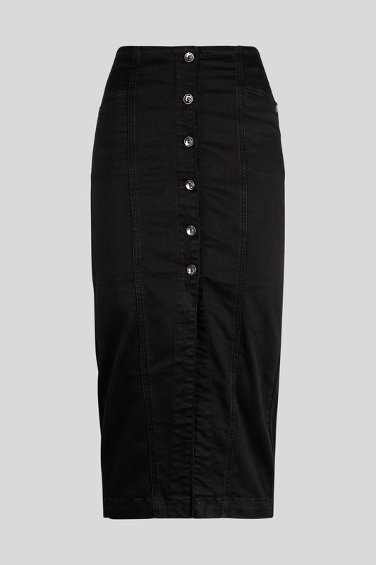 PATRIZIA PEPE Schwarzer Denim-Midirock