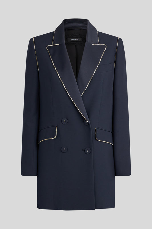 PATRIZIA PEPE Zweireihiger Blazer in Blau