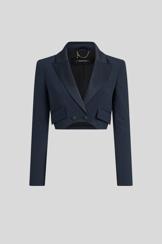 PATRIZIA PEPE Blauer Cropped-Blazer