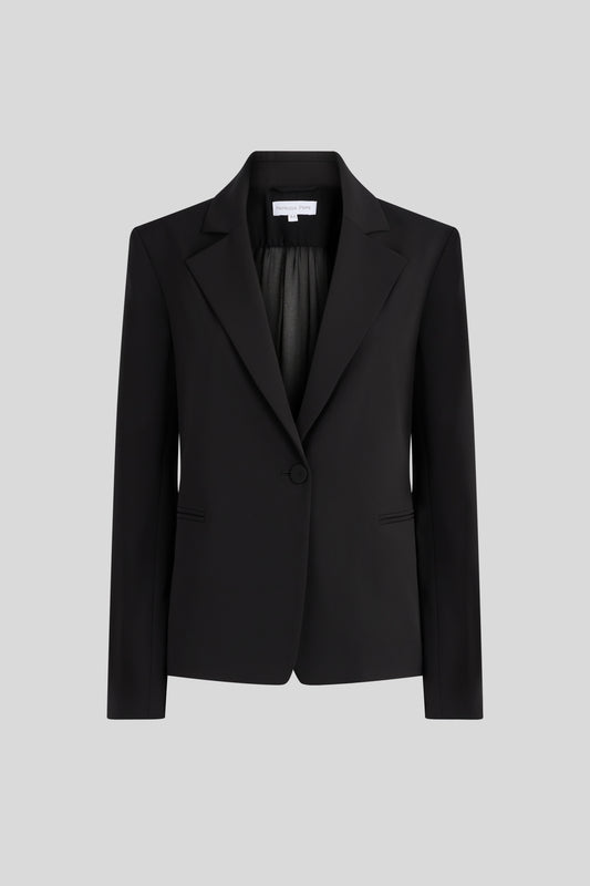 PATRIZIA PEPE Schwarzer Blazer mit Transparenz auf der Rückseite