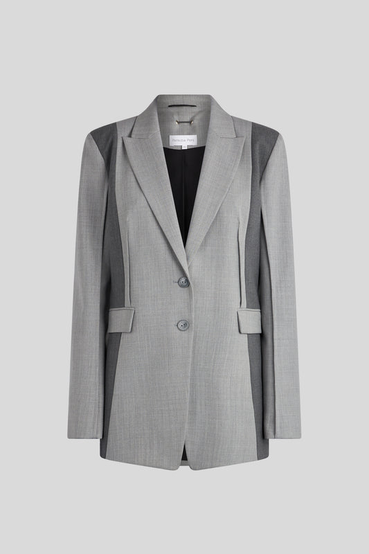 PATRIZIA PEPE Grauer Einreiher-Blazer