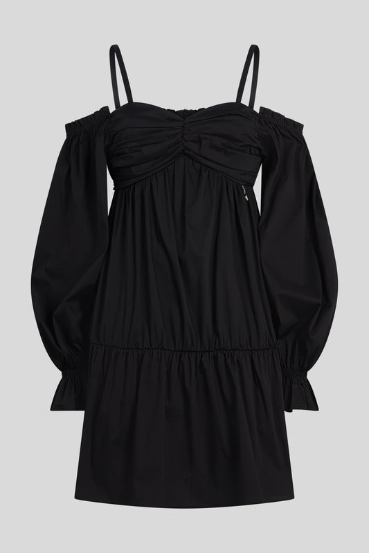 PATRIZIA PEPE Schwarzes schulterfreies Kleid