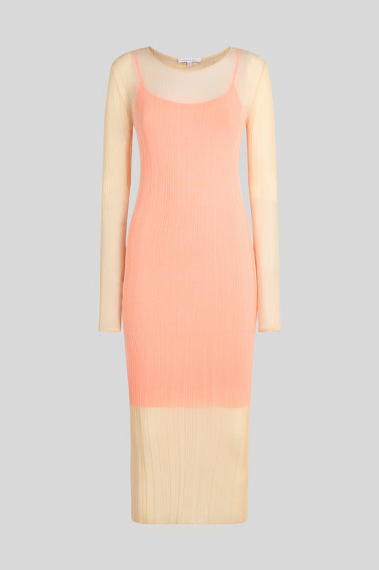PATRIZIA PEPE Longuette-Kleid in Neonorange