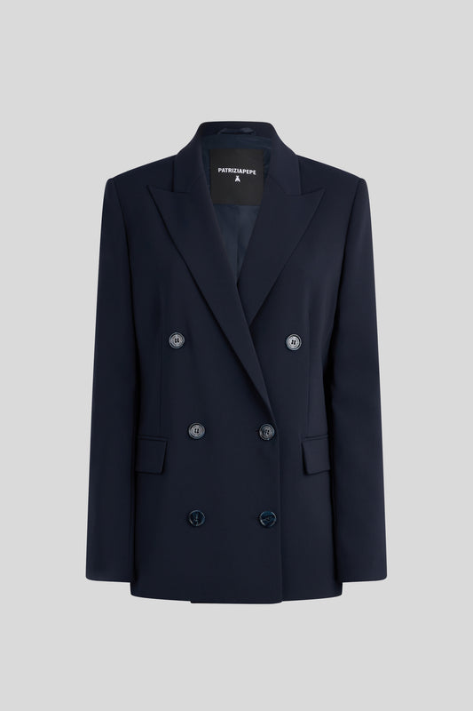PATRIZIA PEPE Dunkelblauer zweireihiger Blazer
