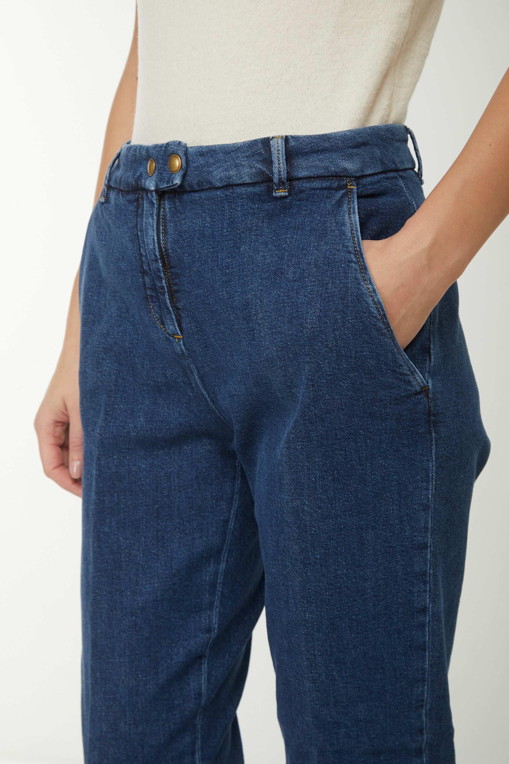 PINKO Blaue Jeans mit hoher Taille