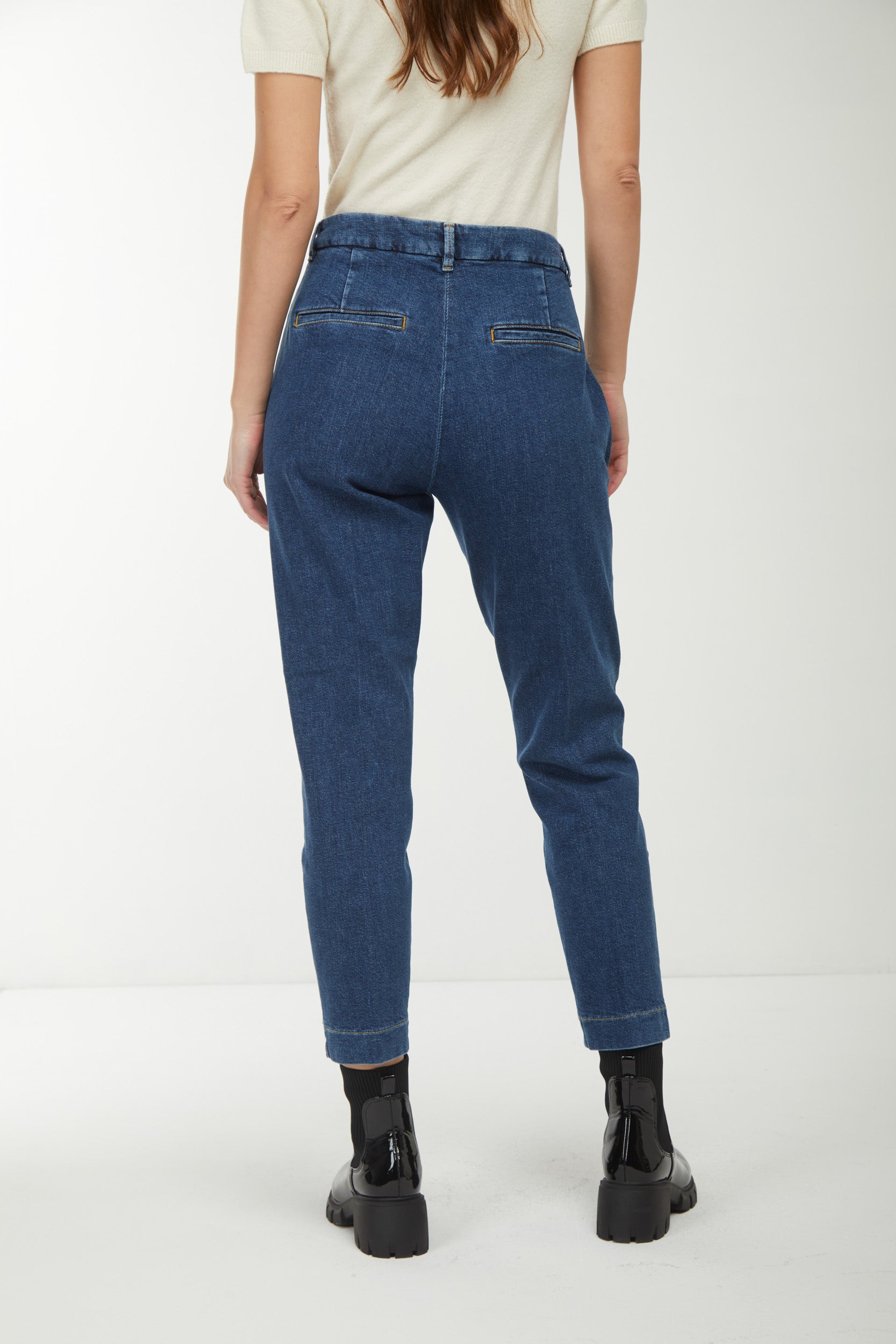 PINKO Blaue Jeans mit hoher Taille