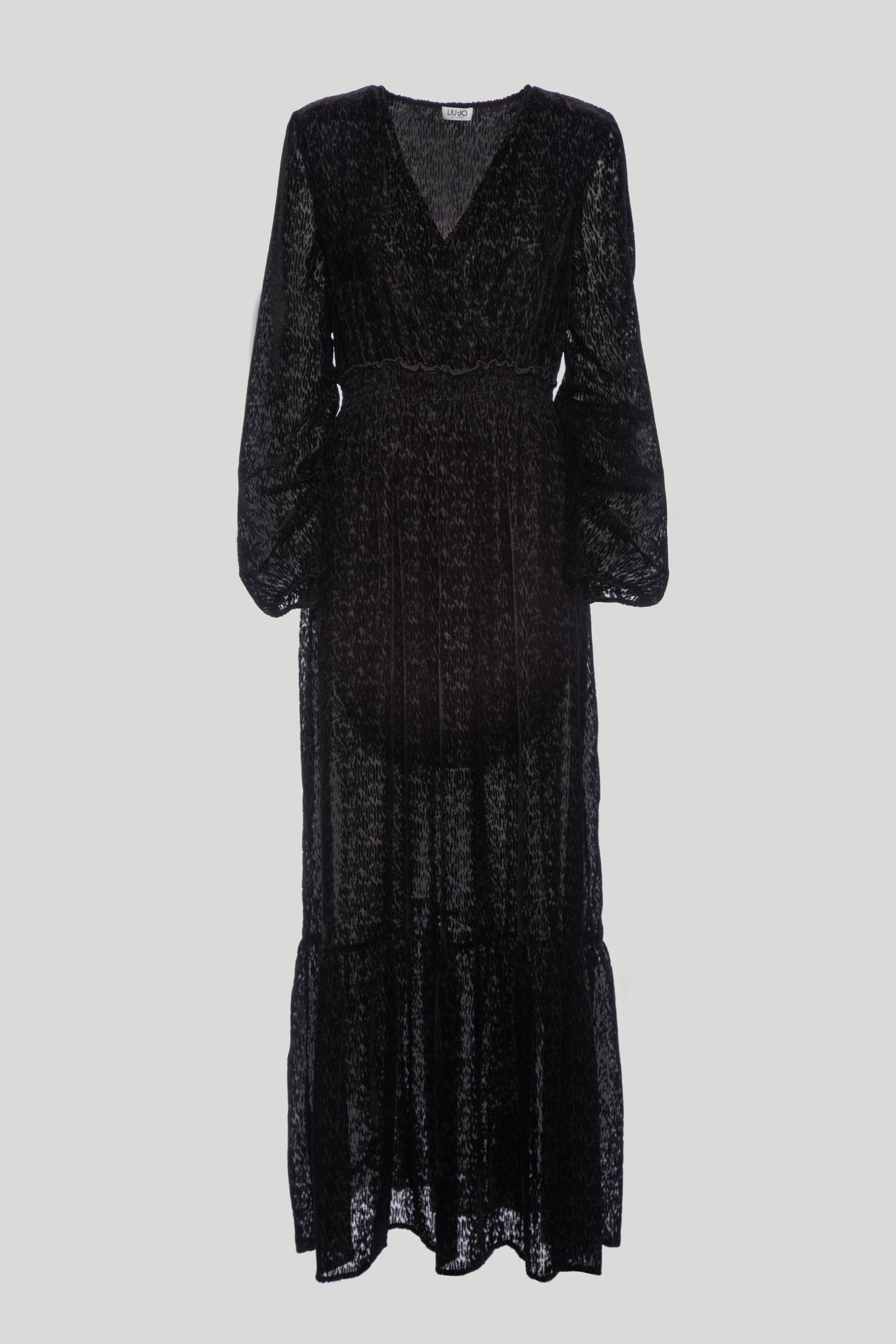 LIU JO Langes Kleid aus schwarzem Samt