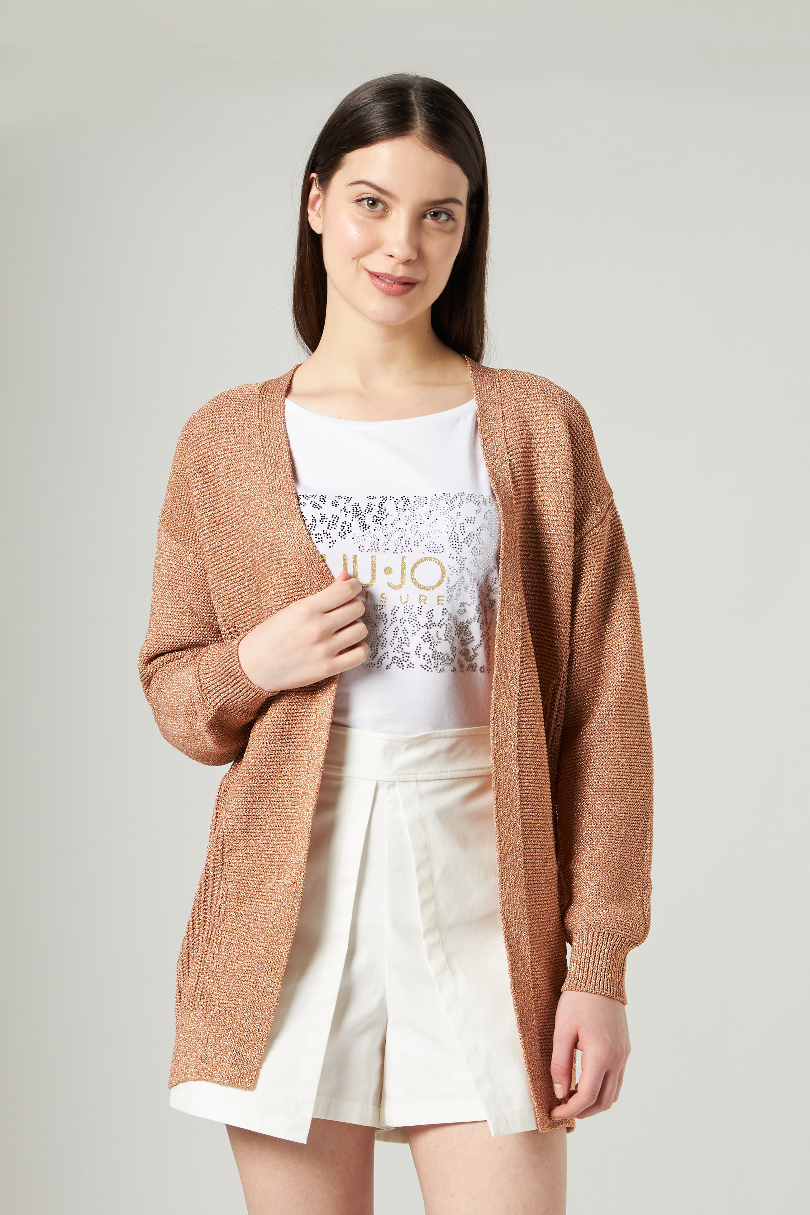 LIU JO Lurex-Strickjacke