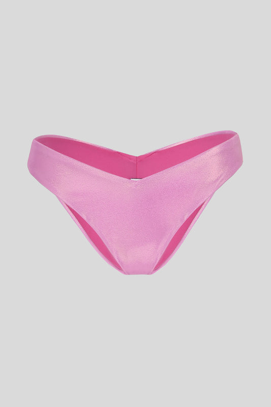 LIU JO Lila laminierte Bikinihose