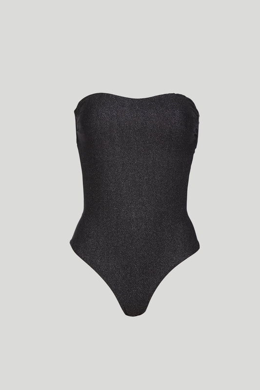 SECRETS LOVE Monokini "Formentera" Schwarzer Glitzer