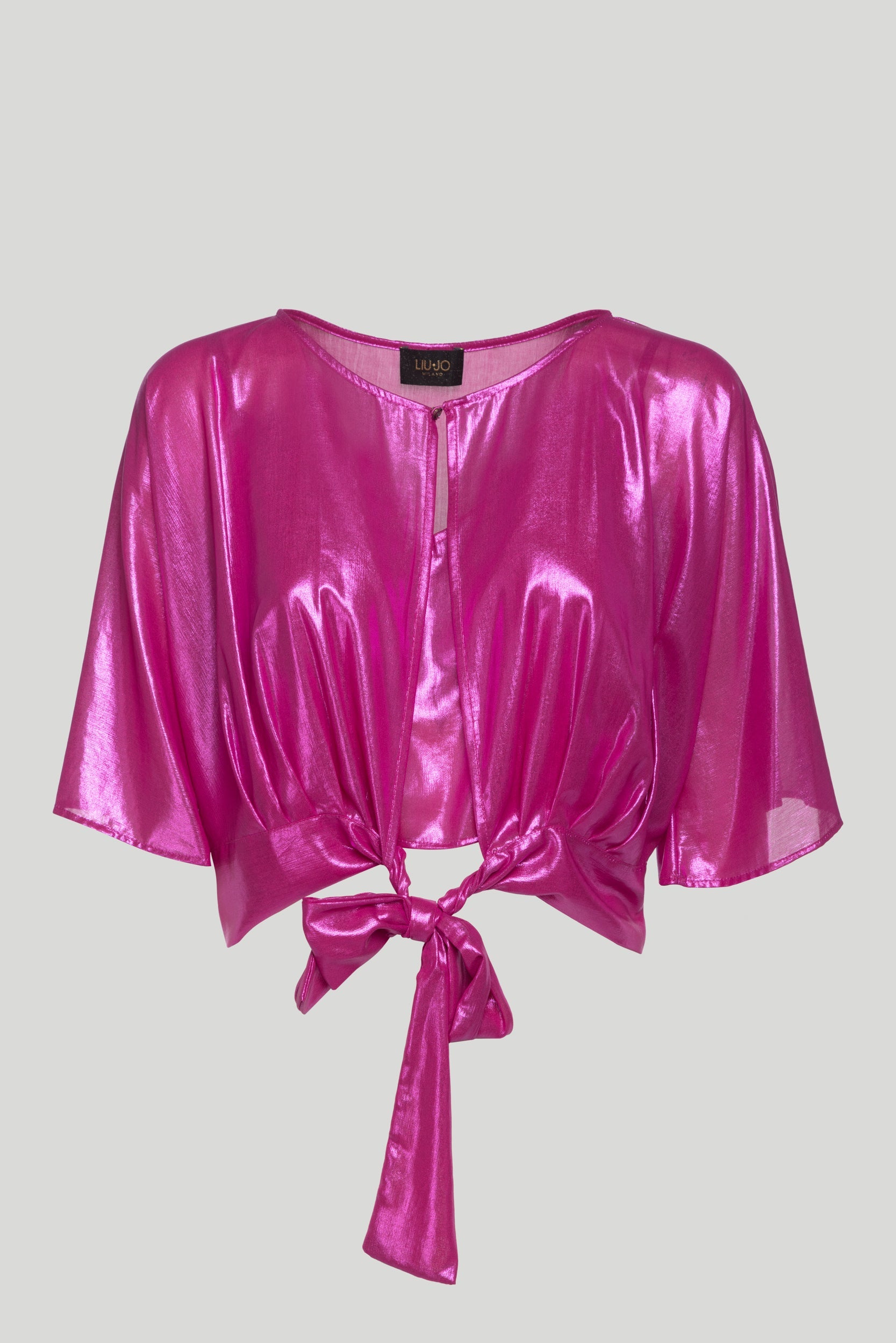 LIU-JO Crop Top Laminat Fuchsia