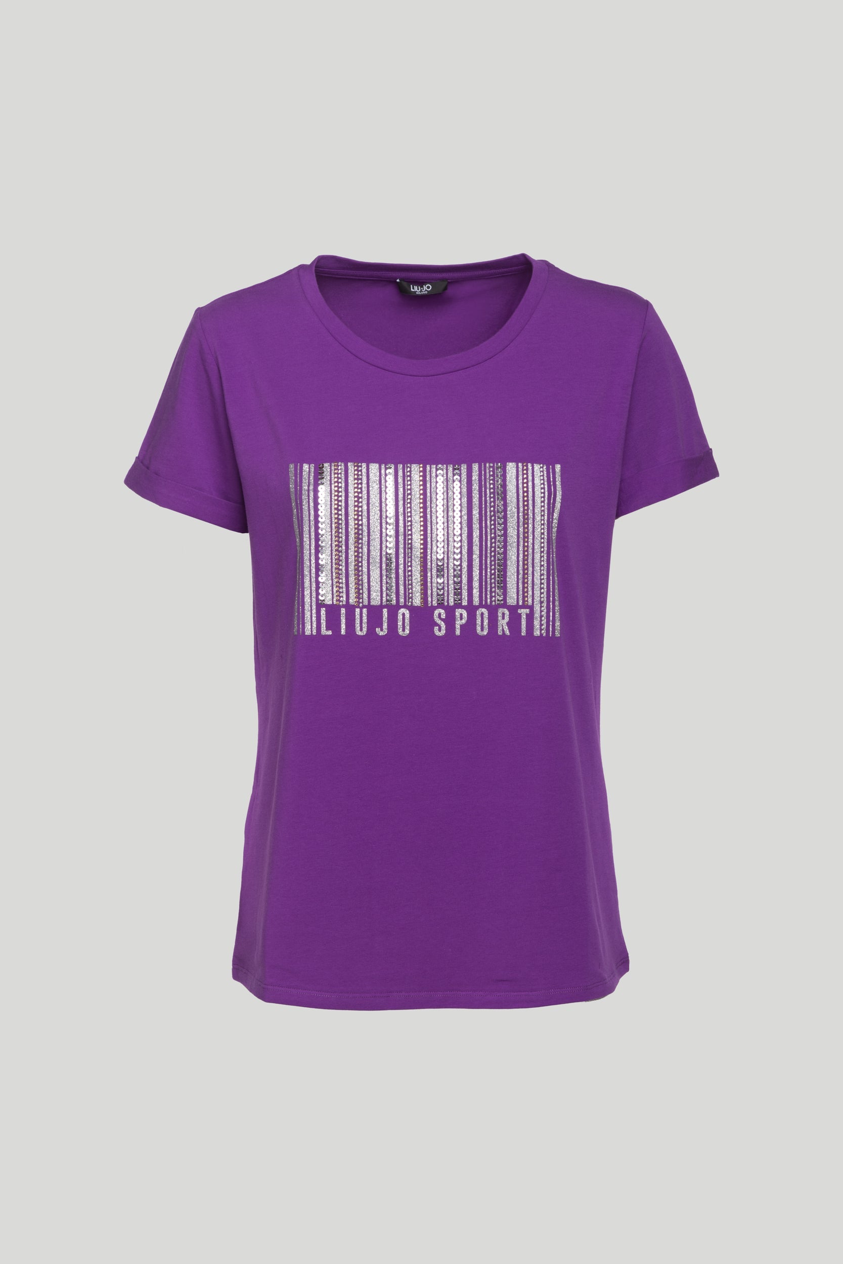LIU-JO T-Shirt Viola-Barcode