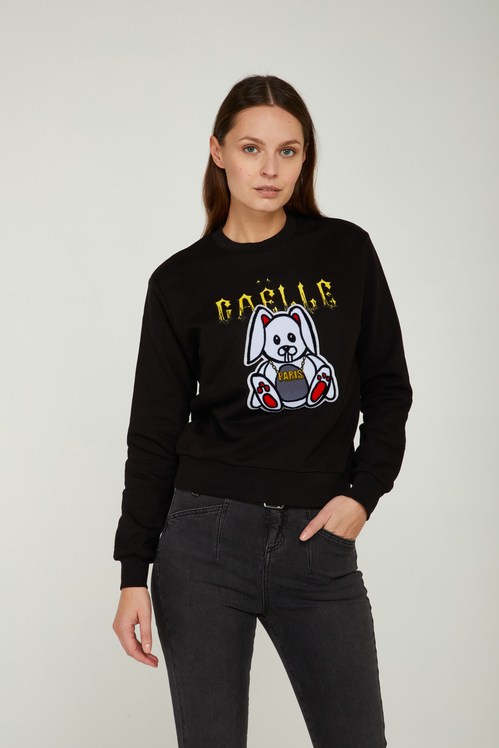 GAELLE Schwarzes Sweatshirt mit Logo