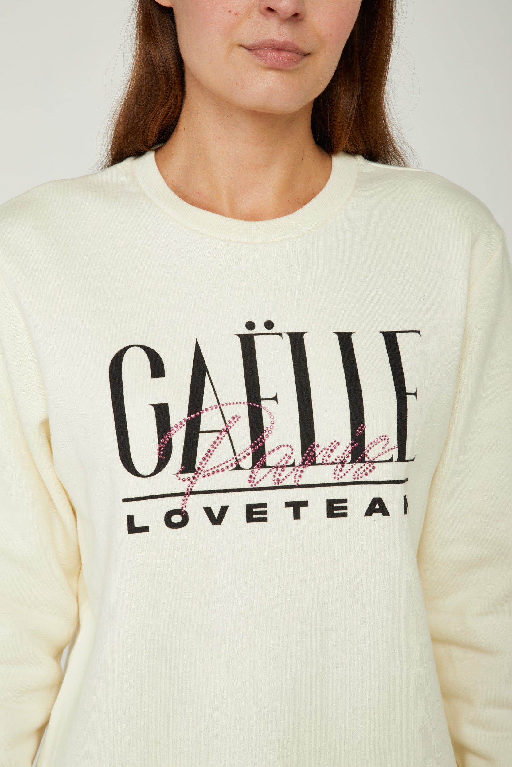 GAELLE Weißes Sweatshirt mit Logo