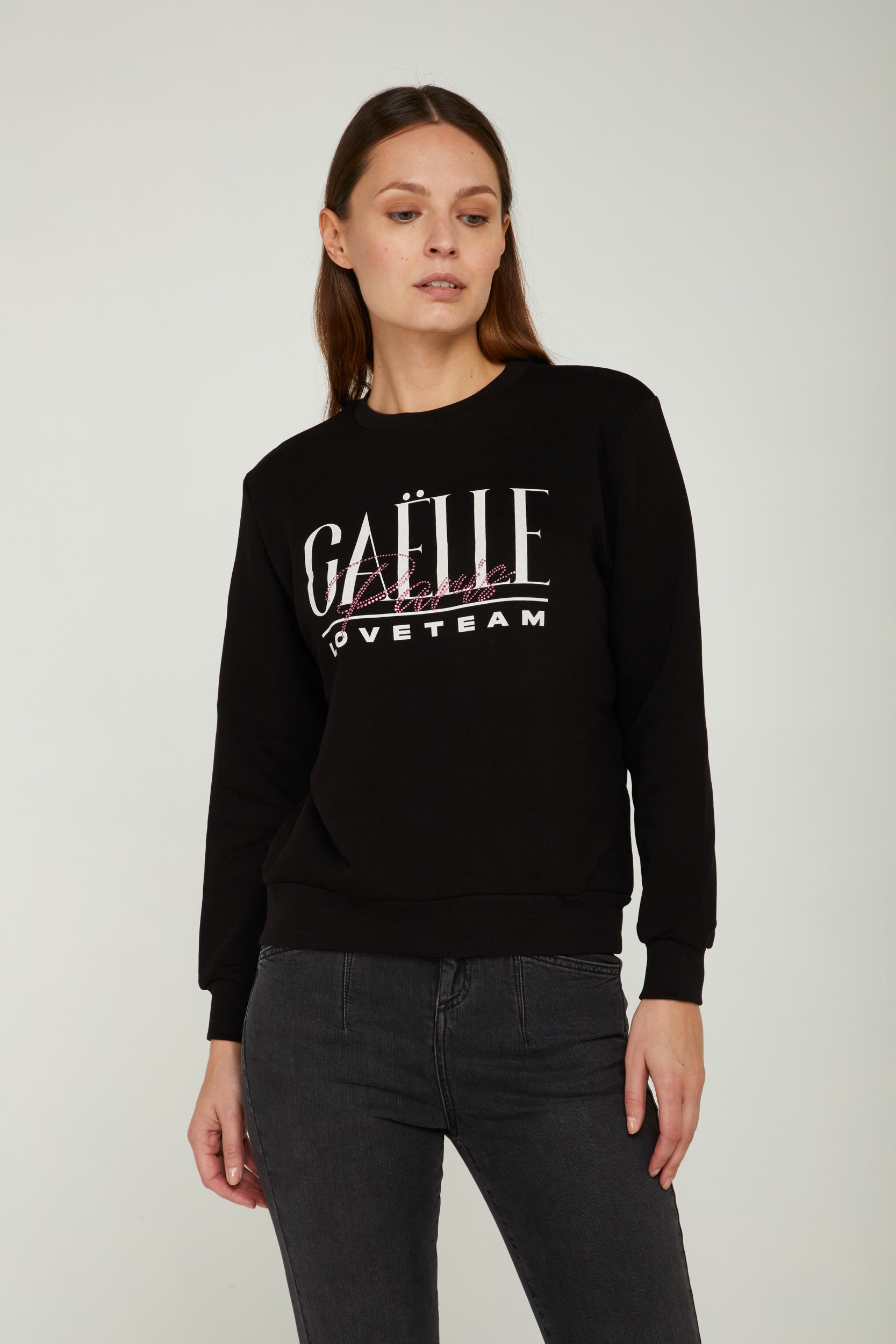 GAELLE Schwarzes Sweatshirt mit Logo