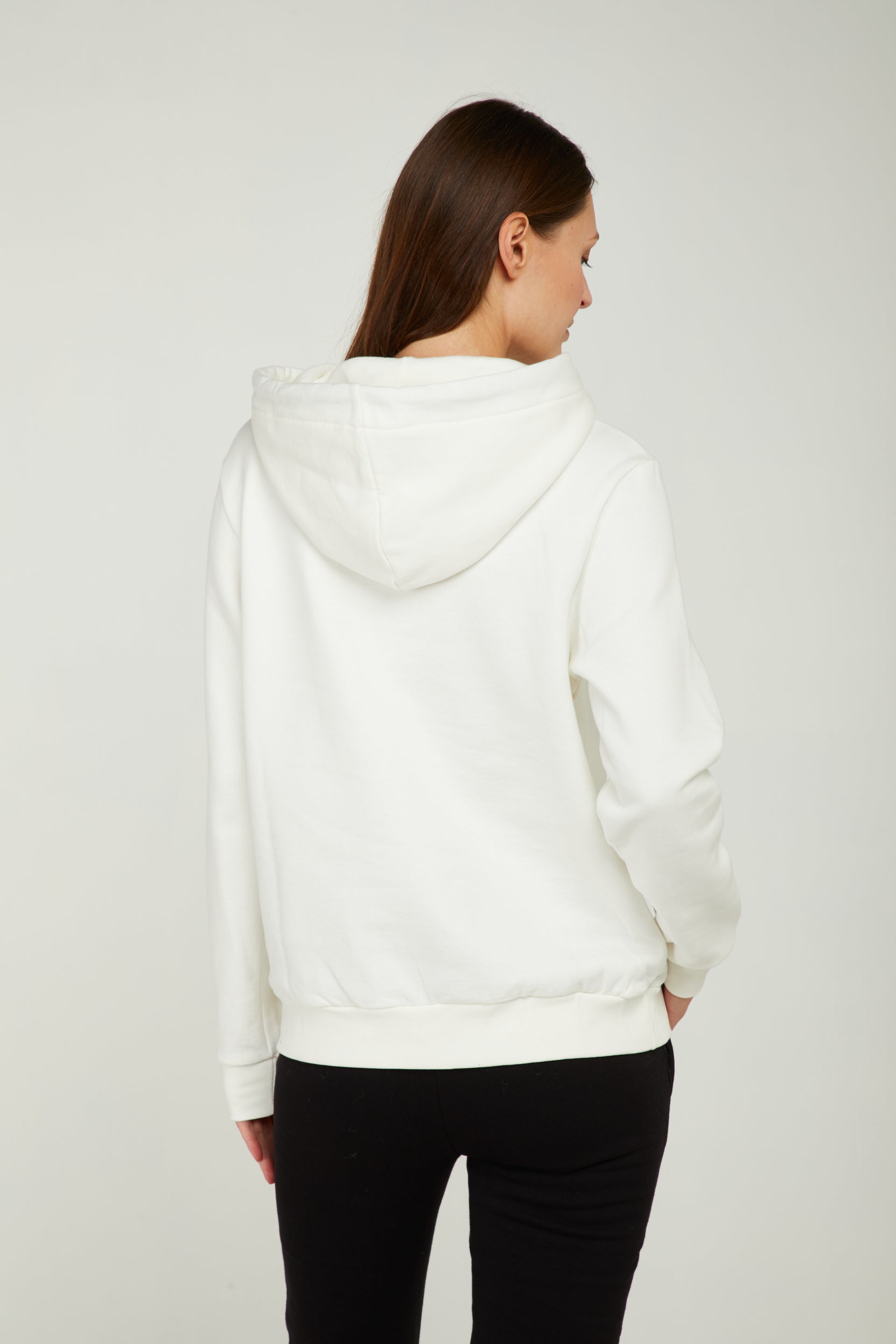 GAELLE Weißes Kapuzen-Sweatshirt