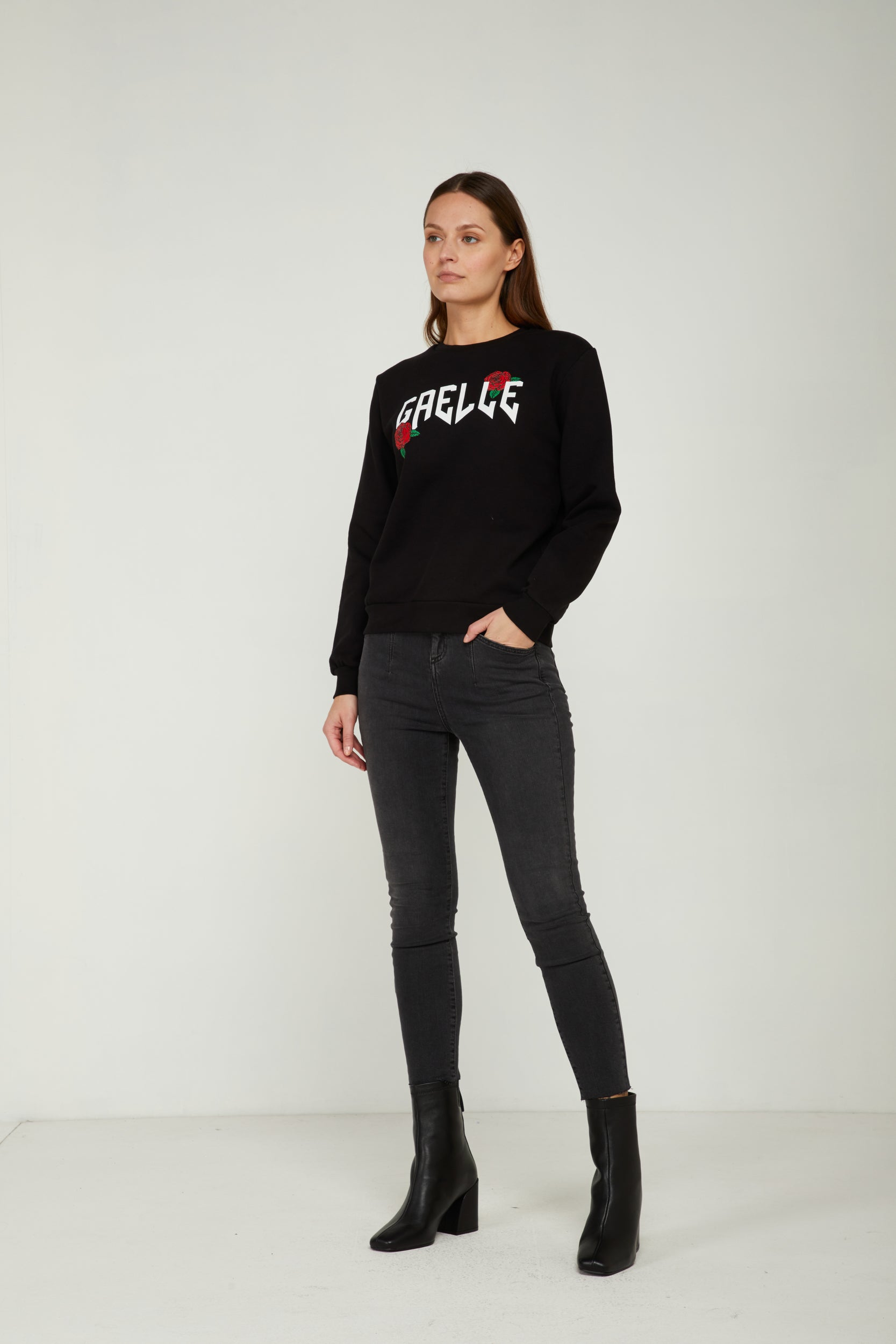 GAELLE Schwarzes Sweatshirt mit Logo