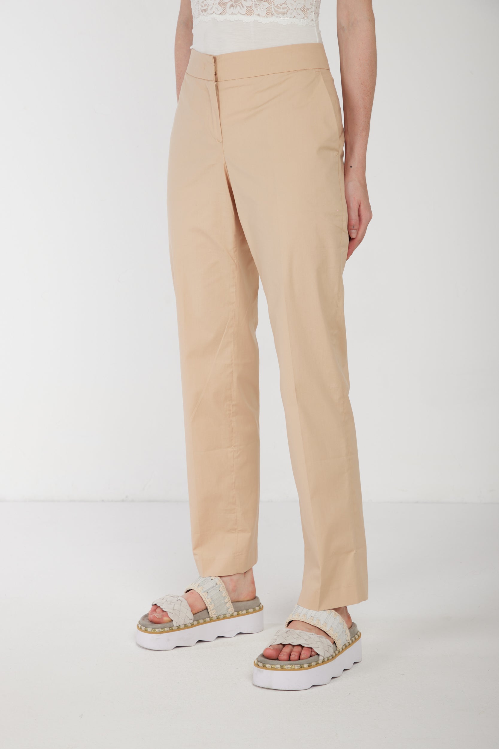 TWINSET Militärgrüne Chinohose