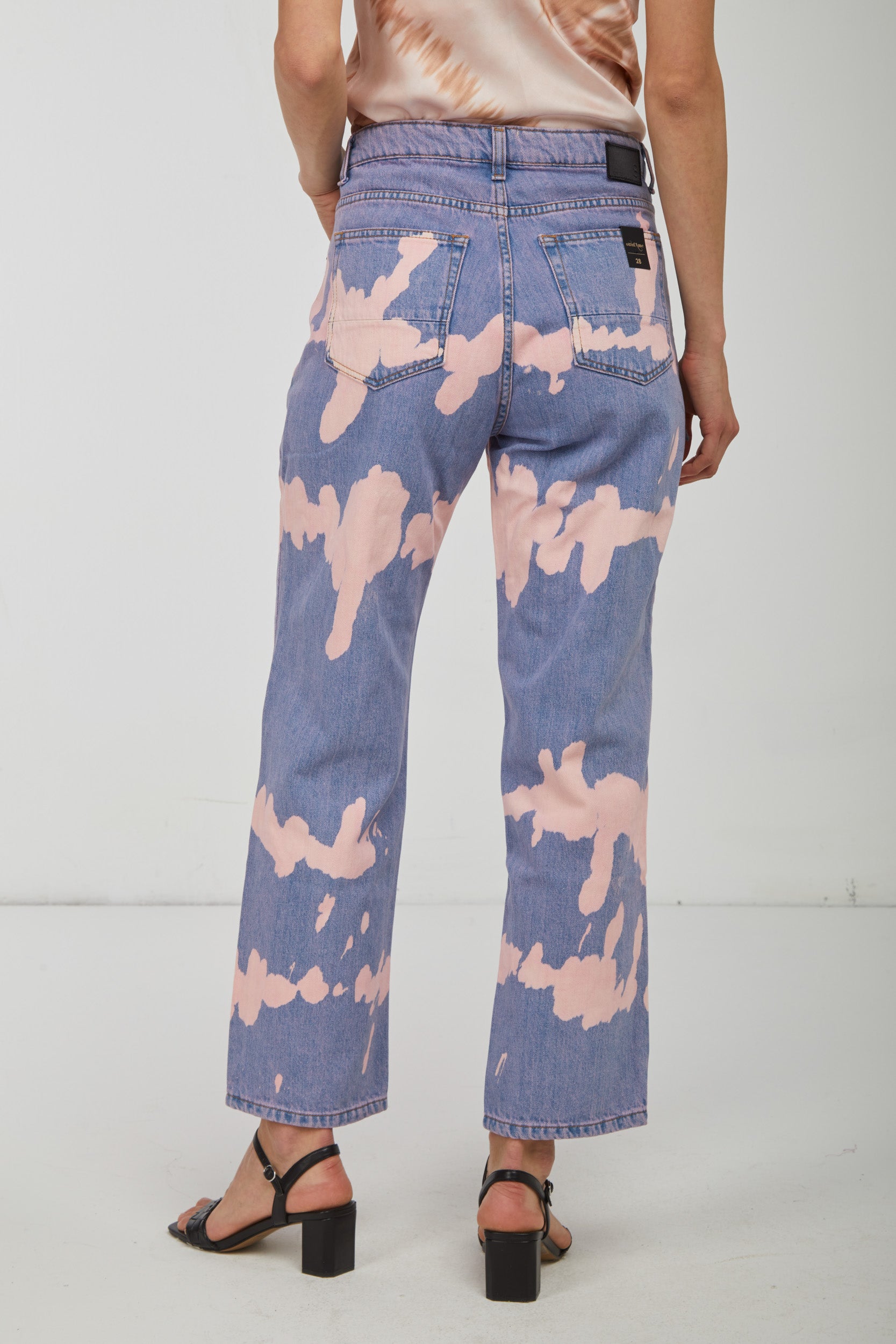 OTTOD'AME Jeans Gamba Dritta Tie-Dye