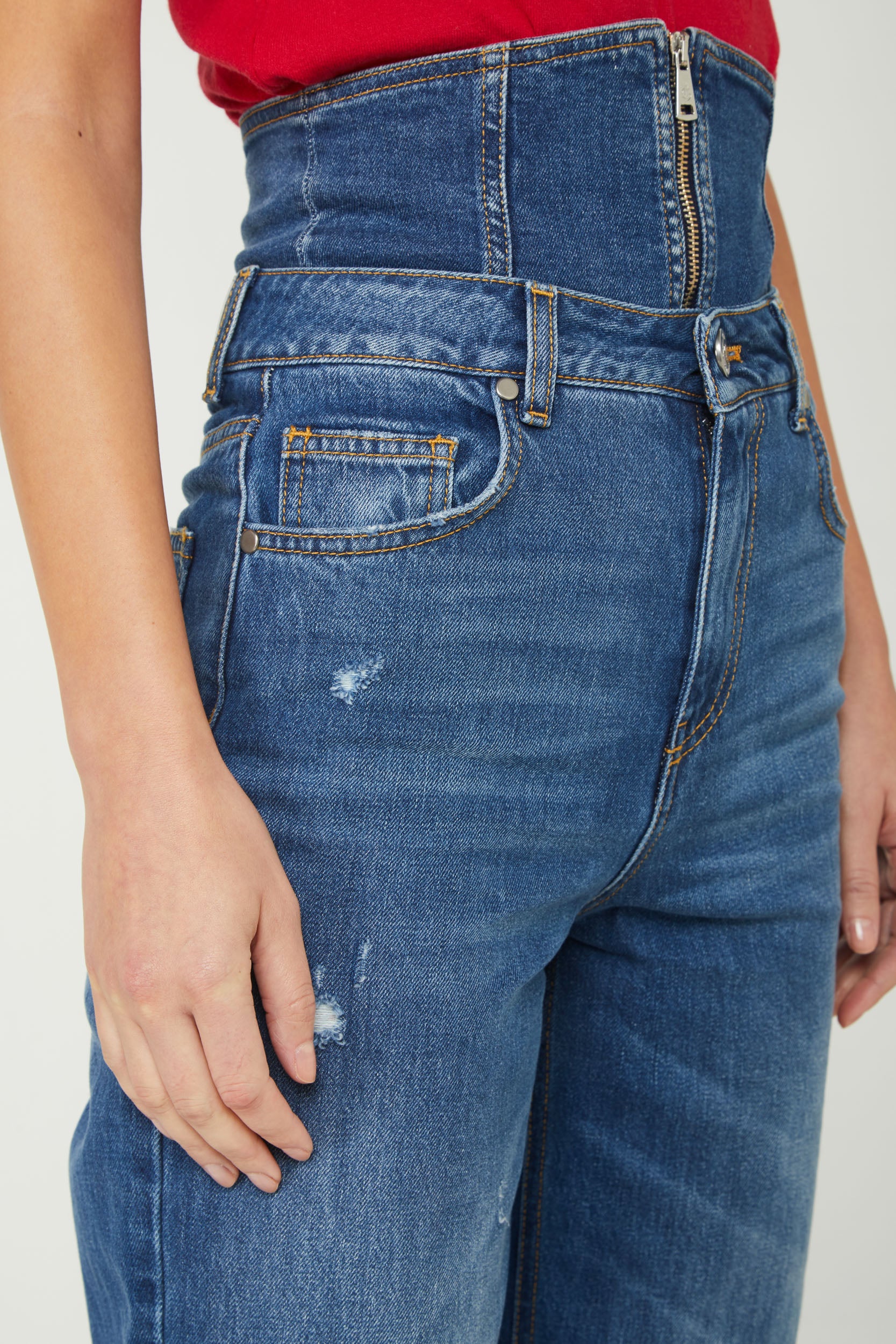 GAELLE-Jeans mit hoher Taille