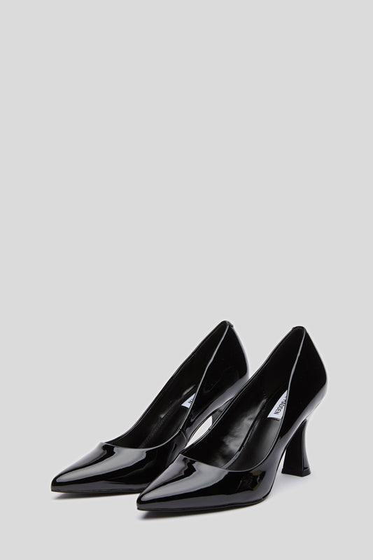 STEVE MADDEN „Notary“ Pumps aus schwarzem Lackleder