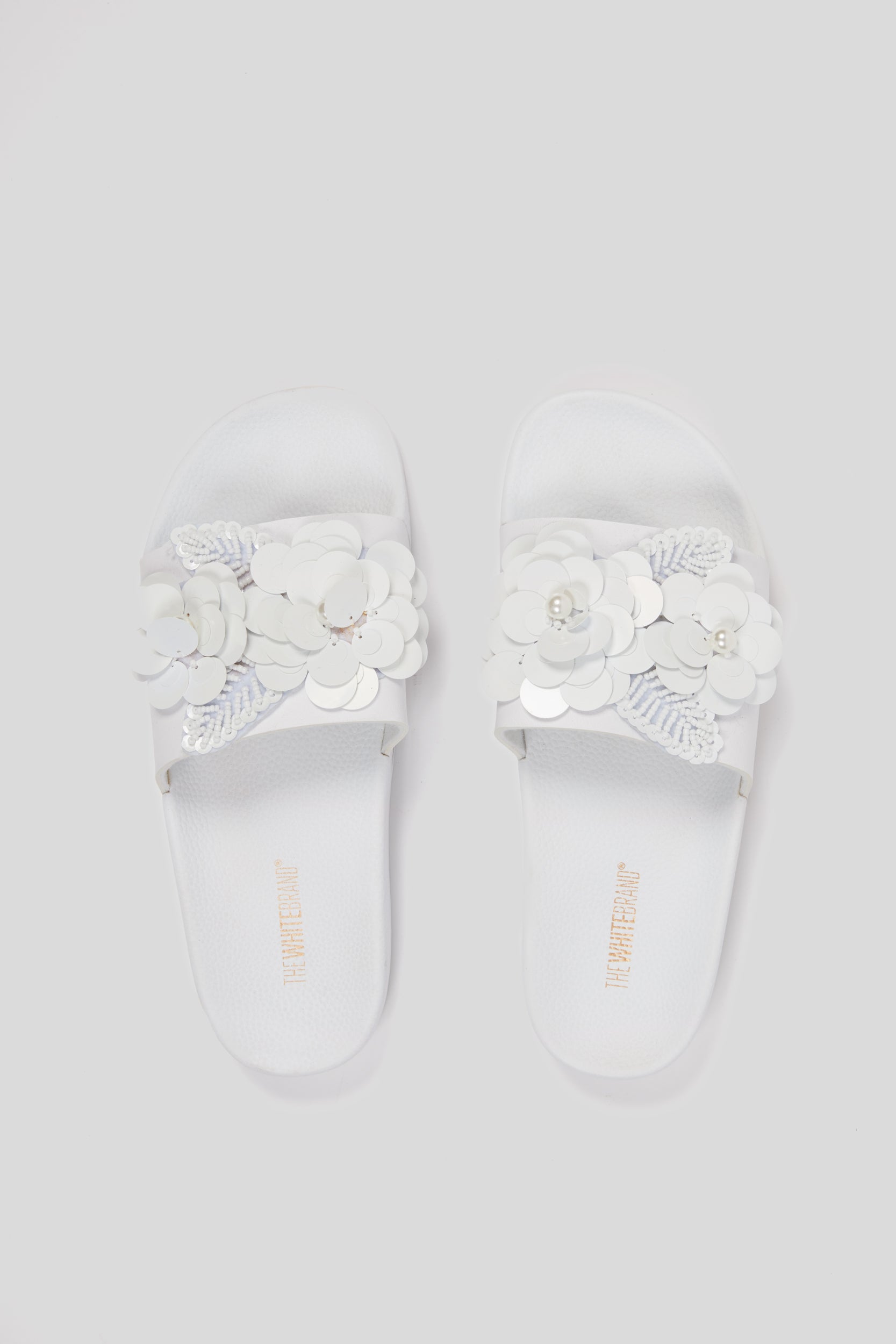 WHITE BRAND Sandalen Flower Weiße