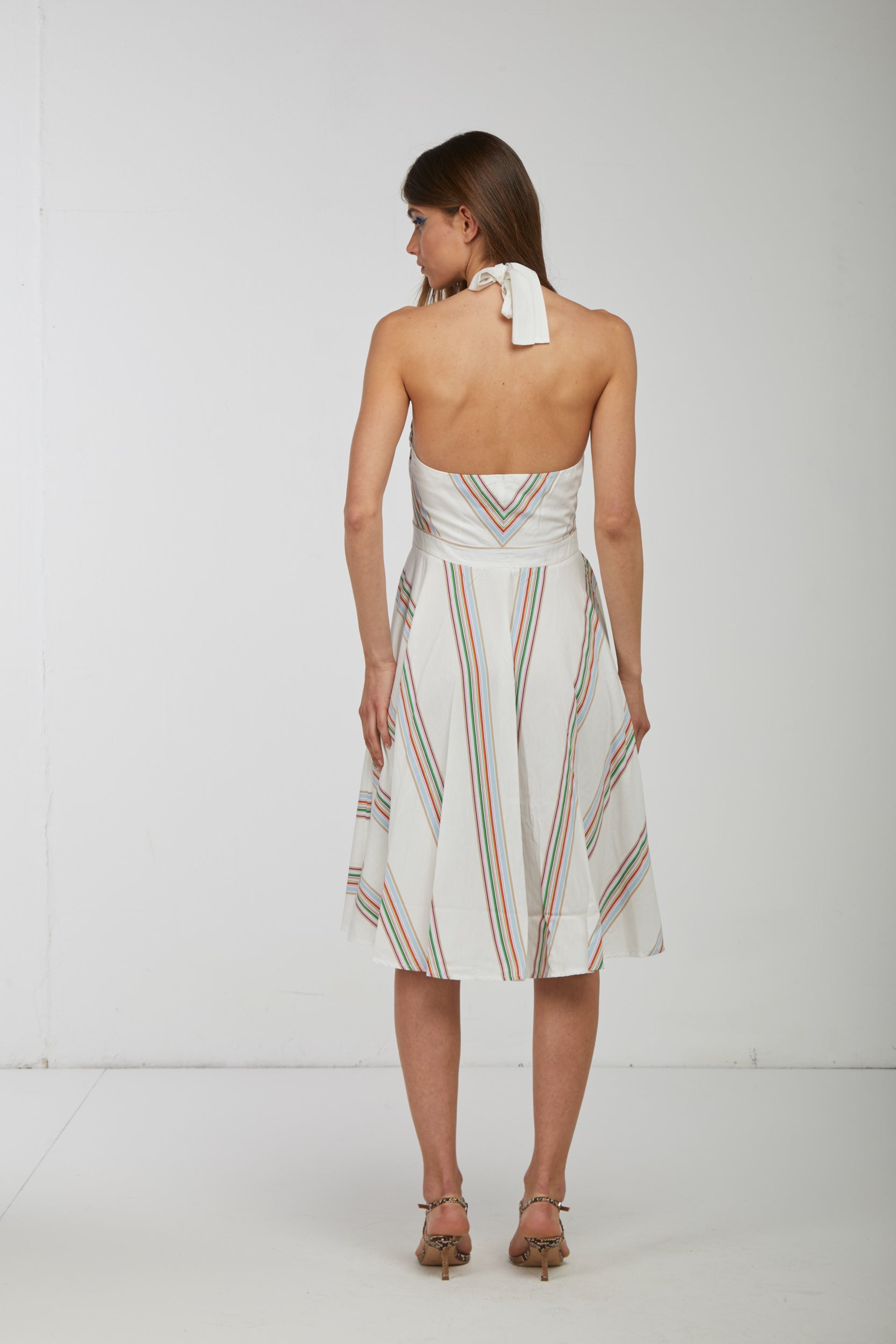 OTTOD'AME Retro-Kleid? Weiße und Streifen