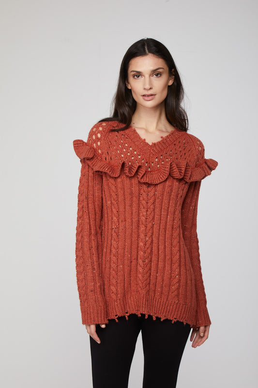 TWINSET Rostfarbener Pullover