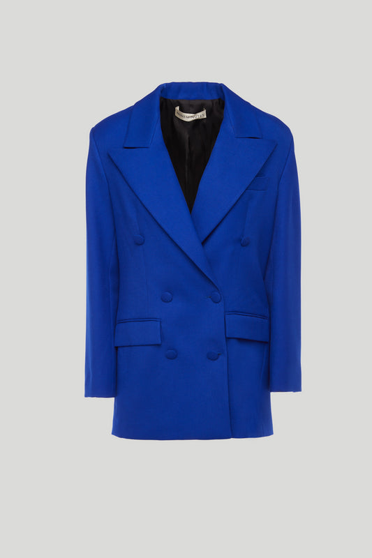 NINEMINUTES Blauer, zweireihiger Oversize-Blazer