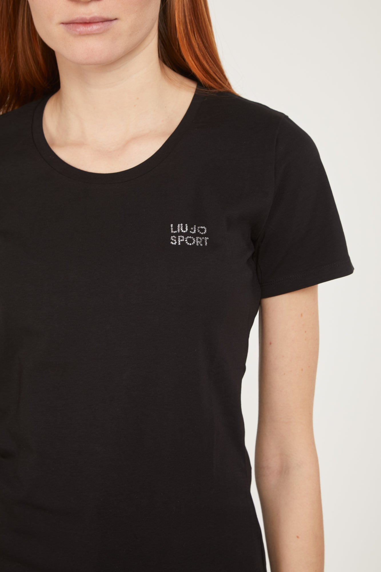 LIU-JO Schwarzes Sport-T-Shirt