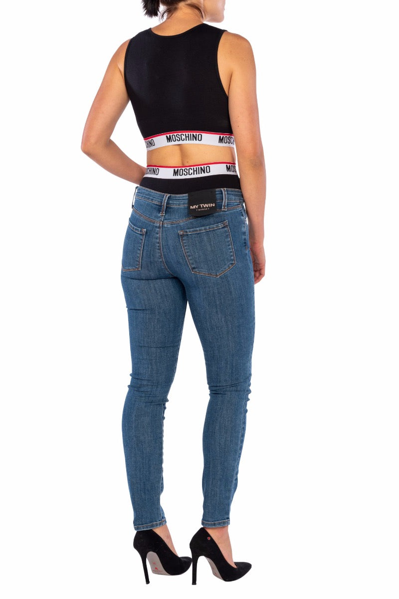 Body mit elastischen Bändern von Moschino