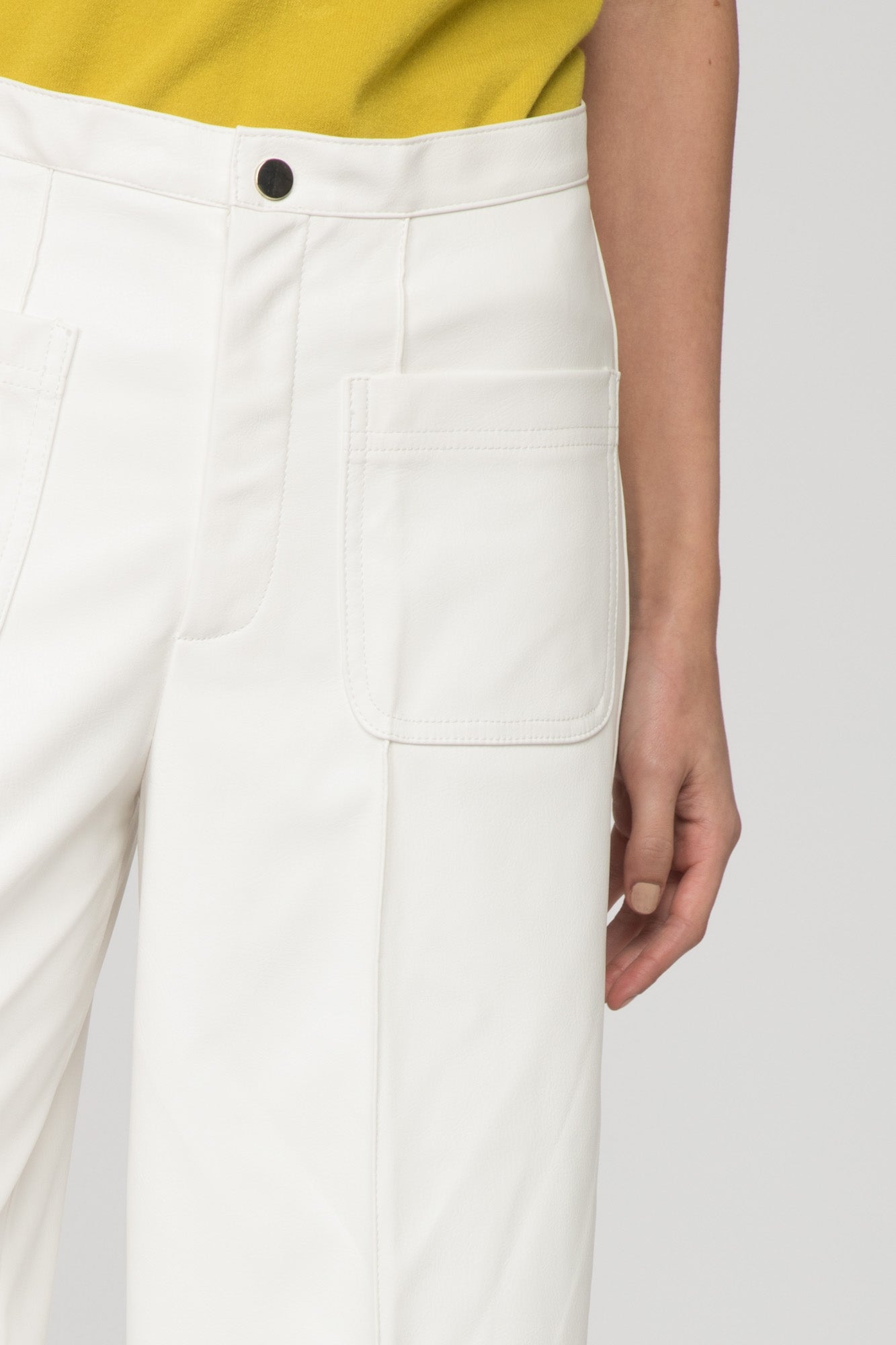 TWINSET Weiße Lederhose
